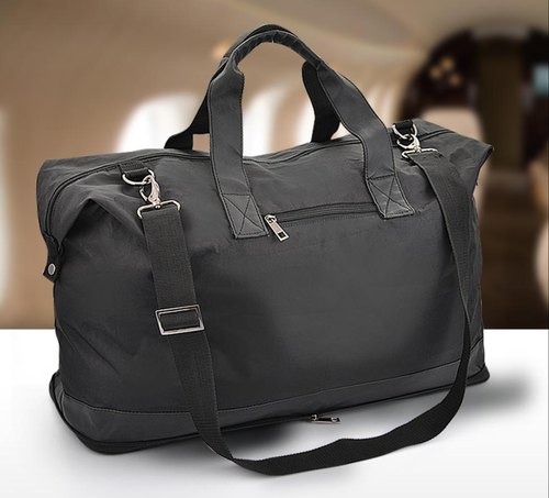 Leatherette Black Travel Folded Bag
