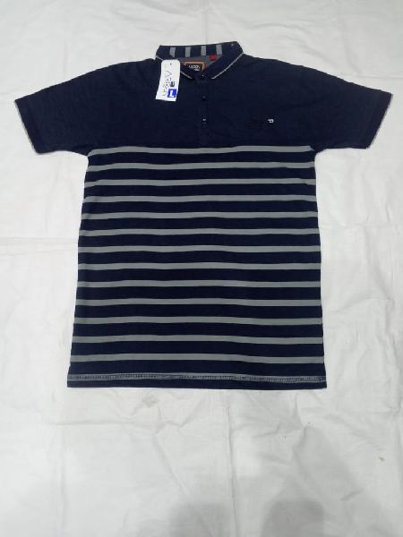 Cotton Mens Striped Polo T-Shirts, Size : XL, XXL