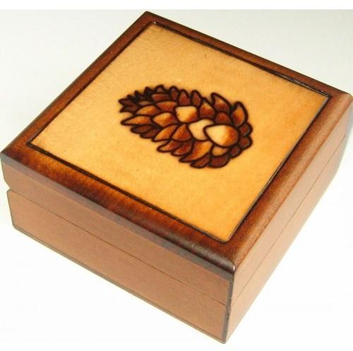 Square Polished Handcrafted Wooden Box, Color : Brown
