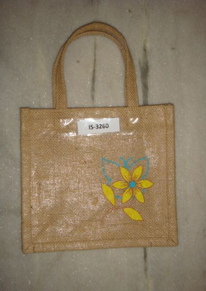 Jute printed bag --, Size : Customised