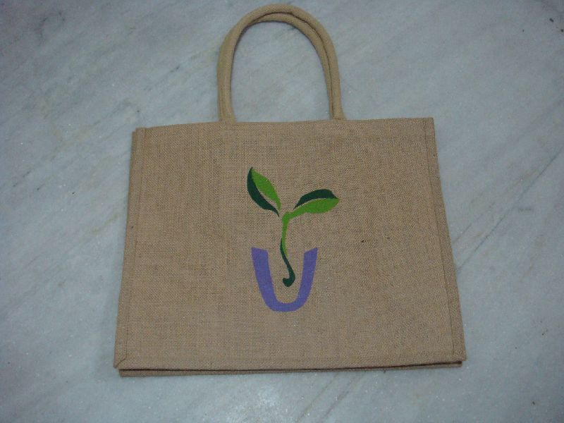 Jute Bag with natural colour luxury soft cotton handle