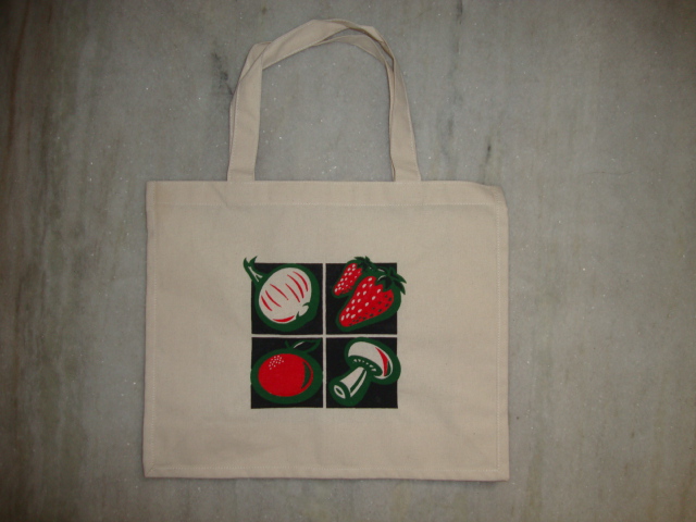Printed Cotton bag with cotton handles