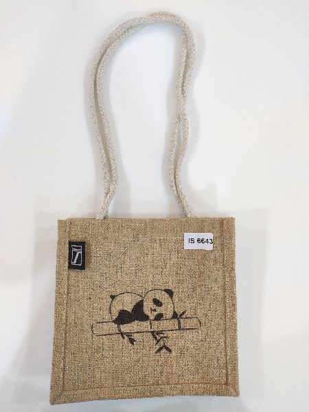 Small jute bag with rope handle, Size : Customised