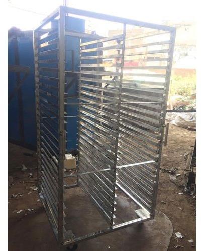 Rectangular Stainless Steel Oven Trolley, for Hotel