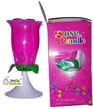 Plastic Rose Musical Candle, Packaging Type : Box