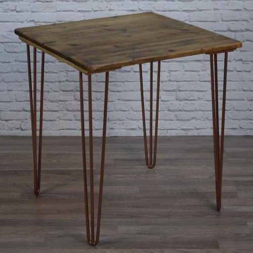 Rustic Square Bar Table, Color : Brown