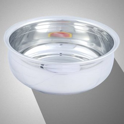 Polished Stainless Steel Casserole, Shape : Round