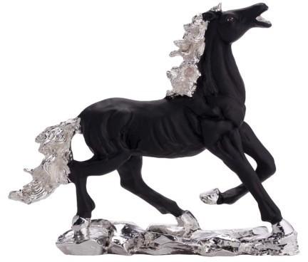 Terracotta Horse Statue, Color : Black