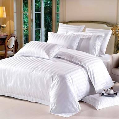 Cotton Satin Bedsheet, Color : White