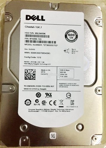 Dell 600gb 15k 6gbps 0W347K Hard Drive