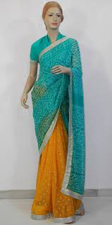 Party wear Bandhej Saree, Saree Length : 5.6 Mtr