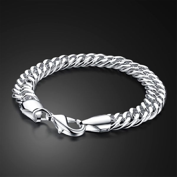 Pyramid Open Cuff Bracelet for Men - Silver - Oak & Luna-hdcinema.vn