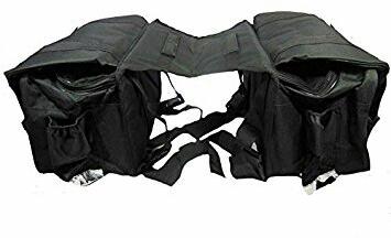 Polyester+Nylon Lining Motorcycle Saddle Bag, Color : Black