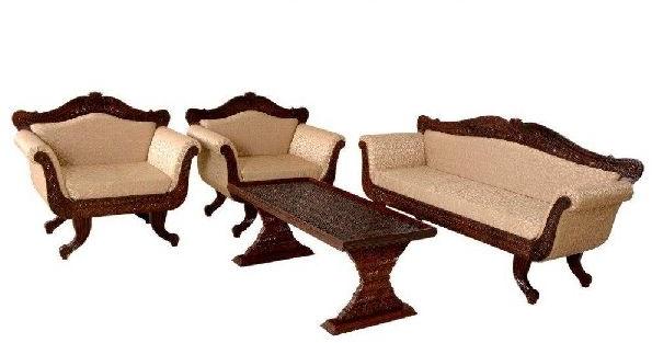 Polished Wooden Sofa Set, Feature : Accurate Dimension, Attractive Designs, High Strength, Quality Tested