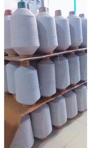 Polyester Plain White Rubber Thread