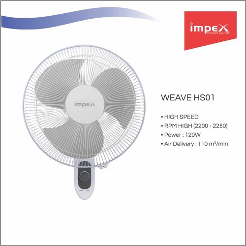 IMPEX Wall Mount Fan, Color : WHITE