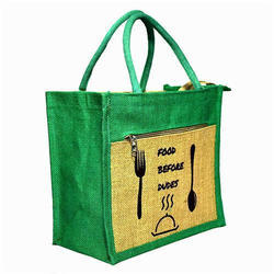 Crack4deal Jute Office Lunch Bag, Style : Handle
