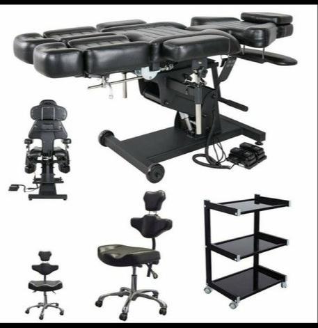 Buy Black Electric Tattoo Massage Facial Table Bed Chair Barber Beauty Spa  Salon Equipment Online at Low Prices in India  Amazonin