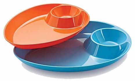 Plastic Round Platter, Color : Multicolor