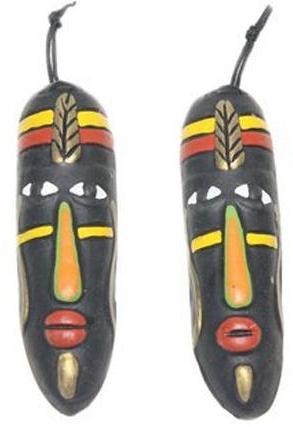 Terracotta Tribal Couple Mask