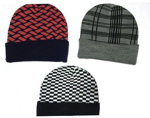 Checked Woolen Caps, Feature : Easily Washable, Impeccable Finish