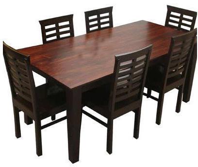 Solid Acacia Wooden Dining Table Set 6 seater