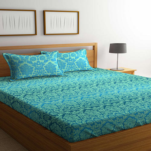 Cotton Double Bed Sheet, for Home, Hotel, Pattern : Printed