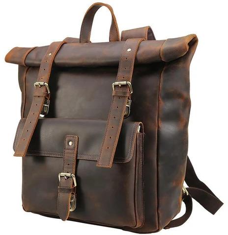 Pratara Vegetable Tanned Travel Leather Backpack, Feature : Multiple ...