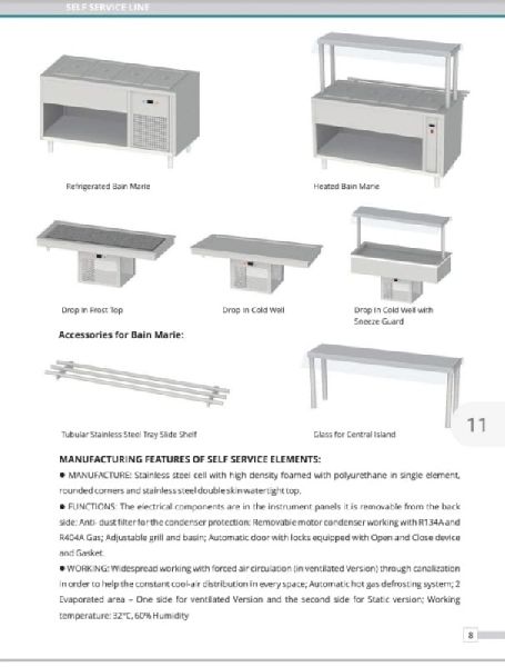 Stainless steel Self service line