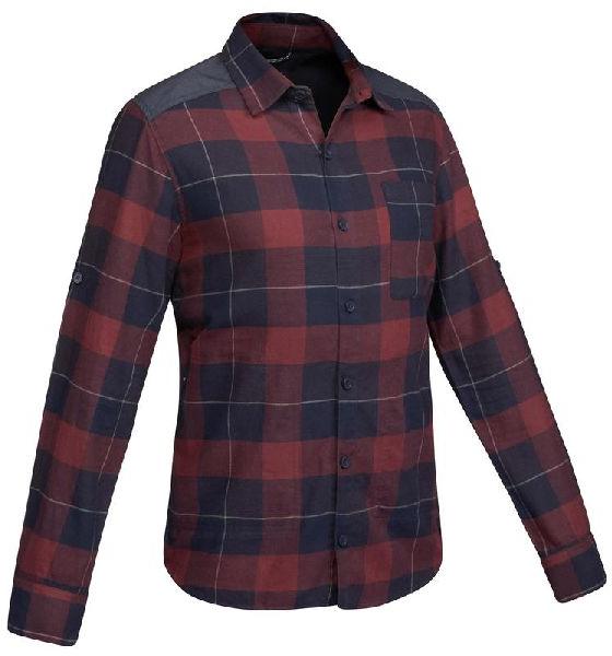 Checked Pure Cotton Mens Casual Shirt, Size : XL