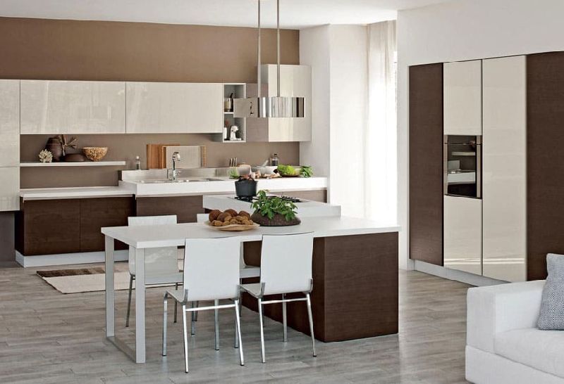 Teak Woos MDF Stylish parallel modular kitchen, Shape : V Shape