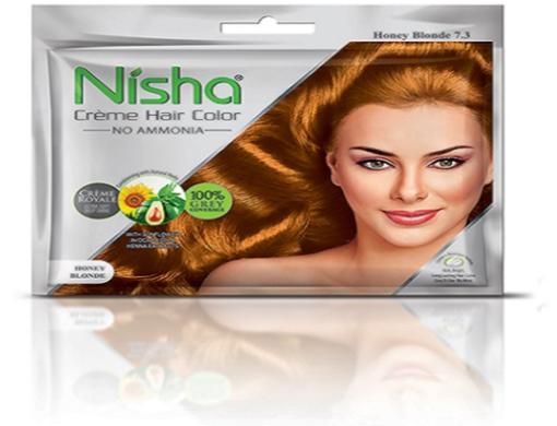 Nisha Crème Honey Blonde Hair Color, for Parlour, Personal, Packaging Type : Plastic Packet