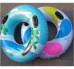 Circular Plastic Swimming Tube, Color : Multi color