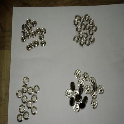 Metal Spring Snap Buttons, For Garments, Packaging Type : Paper Box