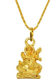 Golden Sarswati Pendant