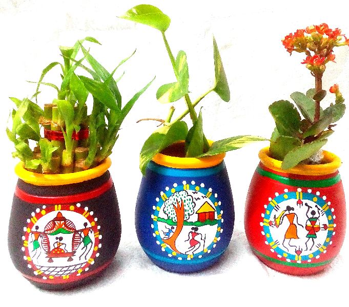 Karru Krafft Terrracotta New Corporate Gifts, for Indoor Plants, Size : 3.5x4.5x4.5cm