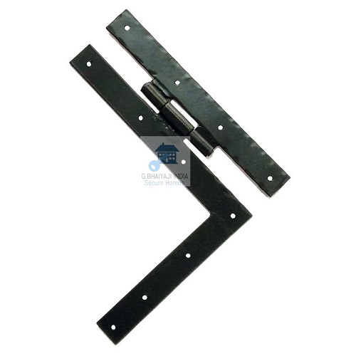 Non Polished Iron H L-Hinge, for Cabinet, Doors, Window, Length : 5inch, 6inch