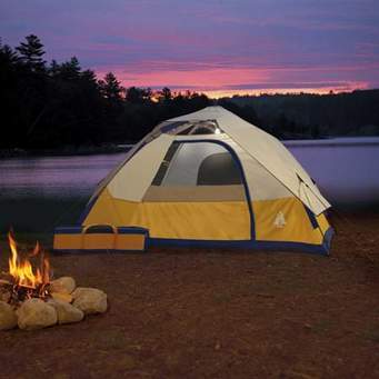 Nylon Outdoor Tents, for Camping, Disasters, Picnic, Pattern : Plain