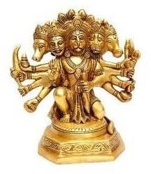 Brass Panchmukhi Hanuma Statue