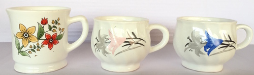 Ceramic Tea Cup, for Coffee, Cold Drinks, Ice Cream, Color : Black, Blue, Creamy, Green, Orange