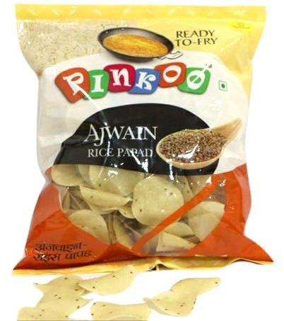 Pinkoo Round Ajwain Rice Papad, Packaging Type : Packet