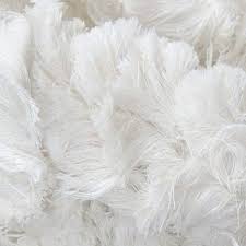 Plain cotton yarn waste, Color : White