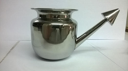 Non Polished Stainless Steel Neti Pots, Color : Silver