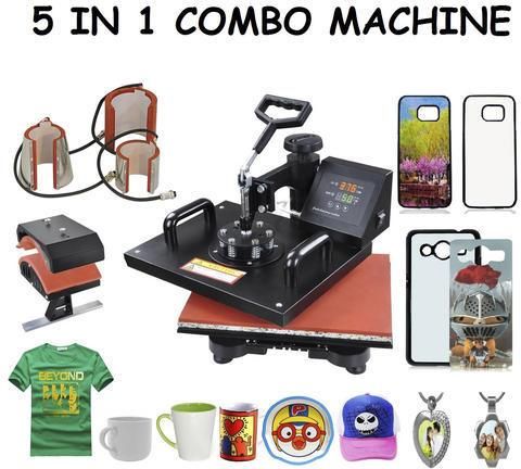 Semi-Automatic Heat Press Machine, Color : Black