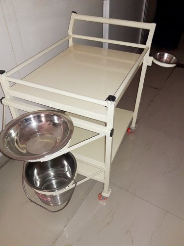 Polished Metal Hospital Trolley, Feature : Durable, Fine Finishing