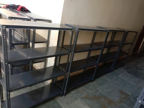 Polished Metal Slotted Angle Rack, for Office, Feature : Durable, High Quality, Shiny Look