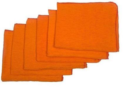 Cotton Orange Cloth, Pattern : Plain