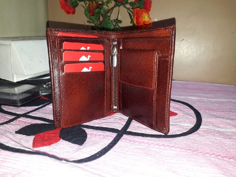 Plain leather wallet, Technics : Attractive Pattern