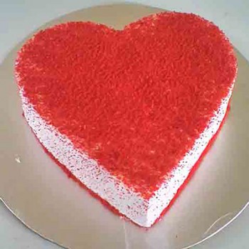 Heart Shape Red Velevt Cake
