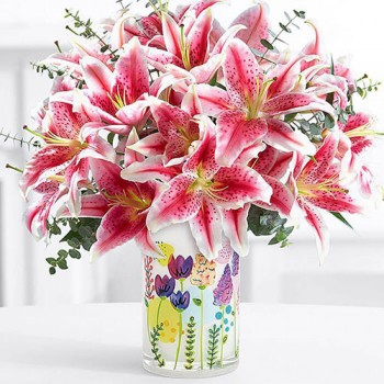 Pink Lilies, Packaging Type : Plastic or polythene Bag